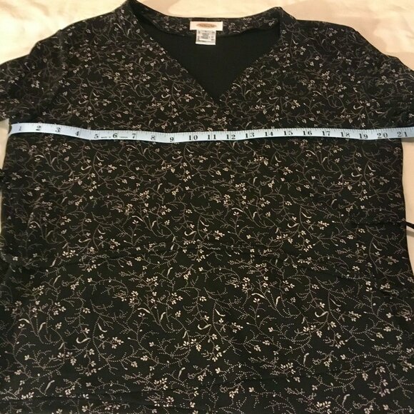Talbots Women’s Wrap Style Blouse/Top Surplice Neck Floral 3/4 Sleeves (Sz Lg) - Picture 11 of 16